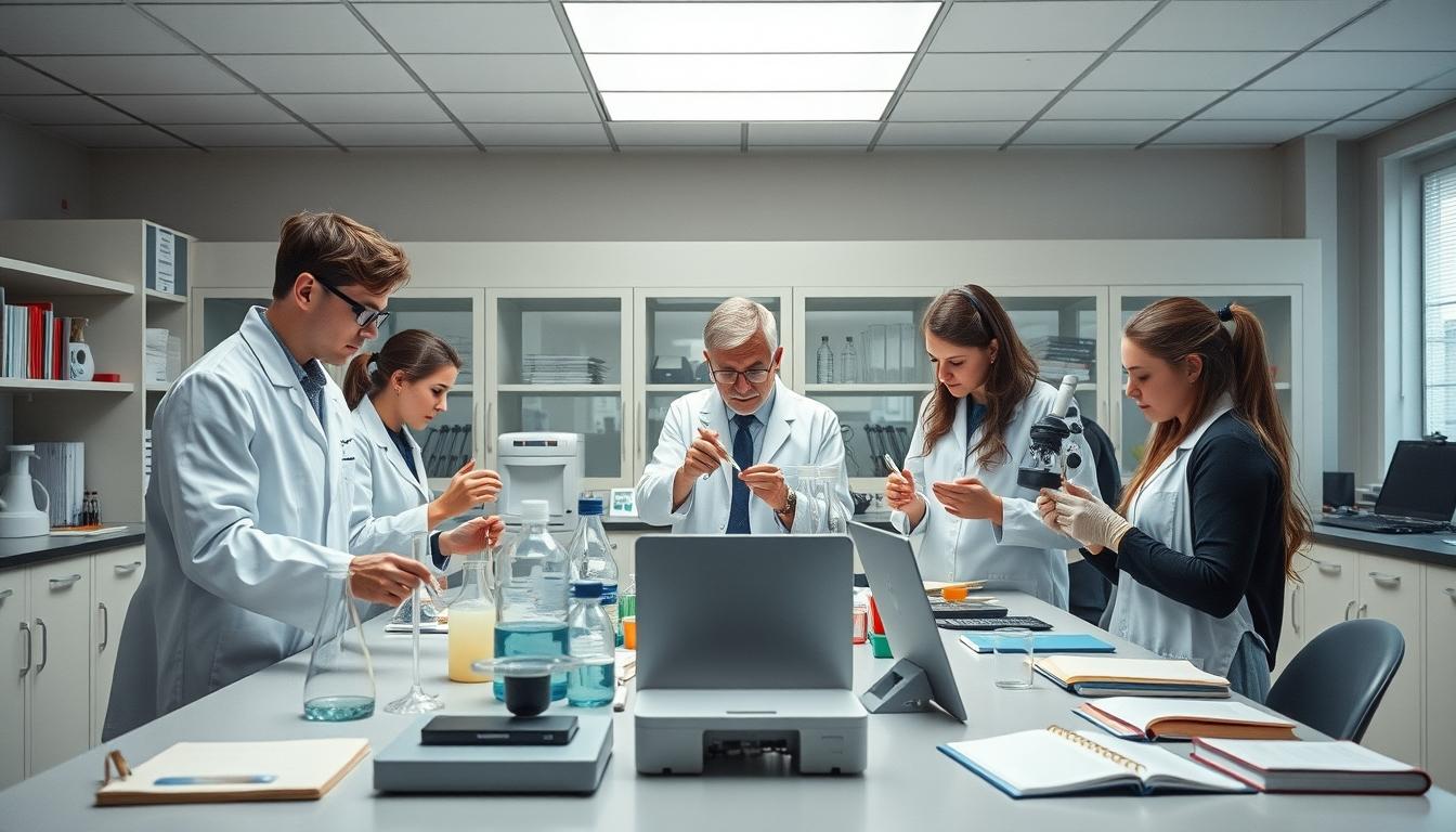 Students collaborating in study space